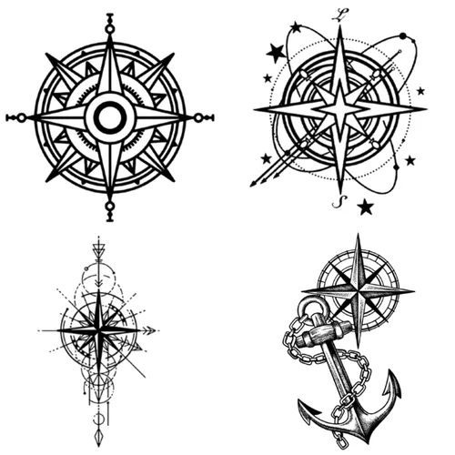 Vista 3 de INKARTLINK Tattoo Tech, 4 hojas de tatuaje semipermanente, tatuajes temporales de diseño artístico para adultos, dura 1-2 semanas, impermeable