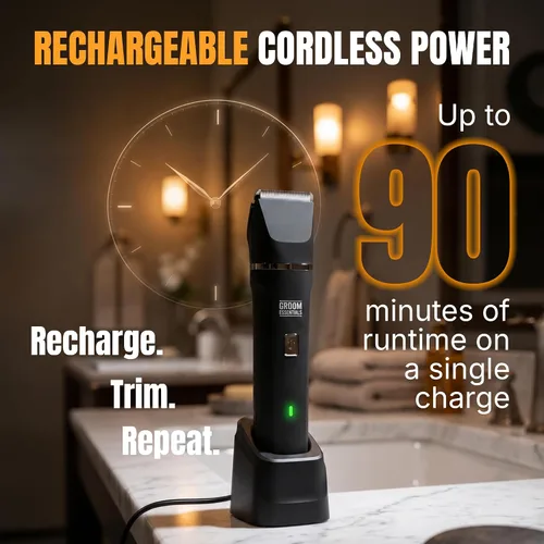 Vista 5 de Recortadora corporal para hombres, afeitadora eléctrica recargable