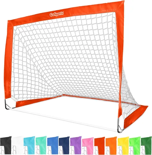 Vista 25 de GoSports - Arcos de fútbol portátiles para niños, 13 opciones de color, elige 4 x 3 pies o 6 x 4 pies, redes desplegables de tono