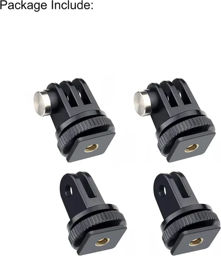 Vista 7 de GEPULY Paquete de 4 adaptadores de montaje de zapata fría, soporte de zapata fría con agujero de rosca de 1/4 pulgadas, para GoPro Hero 13 12 11 10