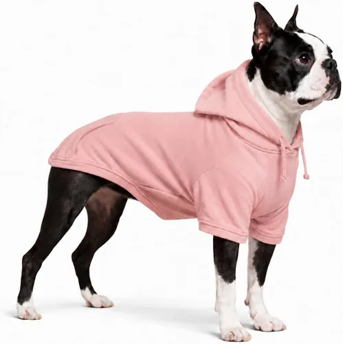 Vista 21 de Lovelonglong Sudadera básica con capucha para perros, 100% algodón, se adapta a perros pequeños, medianos y grandes, color negro, XS