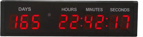 Vista 9 de Blue 1.8" 9Digits Large LED Cuenta Regresiva Cuenta Arriba Días Reloj con Evento Navideño Remoto Azul