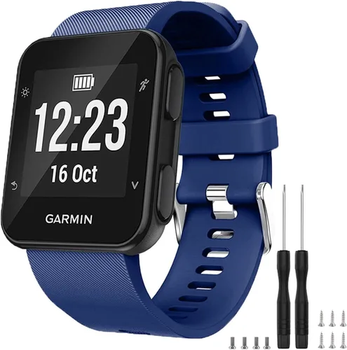 Vista 26 de GVFM banda compatible con Garmin Forerunner 35, silicona suave correa de repuesto para reloj inteligente Garmin Forerunner 35, se ajusta a muñeca