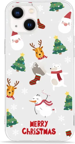 Vista 48 de LCHULLE Compatible con iPhone SE 2022/2020 Funda para iPhone 8 iPhone 7 Funda de Navidad Santa Vacaciones Diseño Transparente Claro Mujeres Hombres