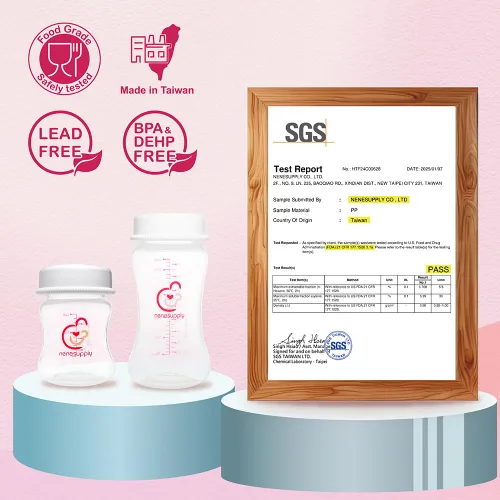 Vista 9 de Nenesupply Biberones de almacenamiento de leche materna de cuello ancho de 9 onzas, paquete de 4, biberones de extractor de leche para usar