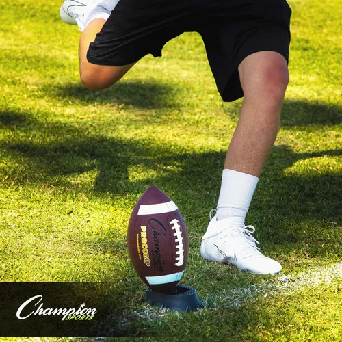 Vista 8 de Champion Sports Camiseta Kickoff Ground Zero de 1 pulgada – Camiseta oficial de fútbol NFL para patadas precisas y goles de campo, parte superior
