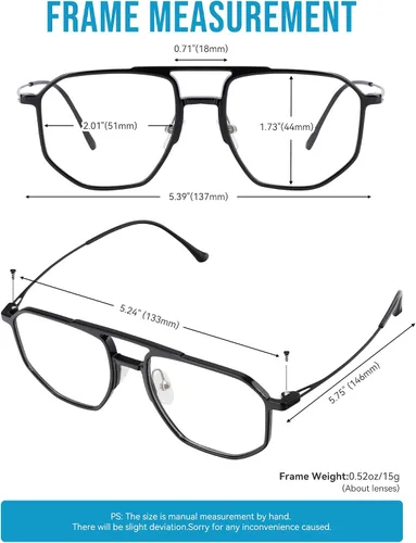 Vista 2 de Gafas de Luz Azul Unisex, Marco de Gafas de Computadora de Metal Tr90 Ligero y Delgado
