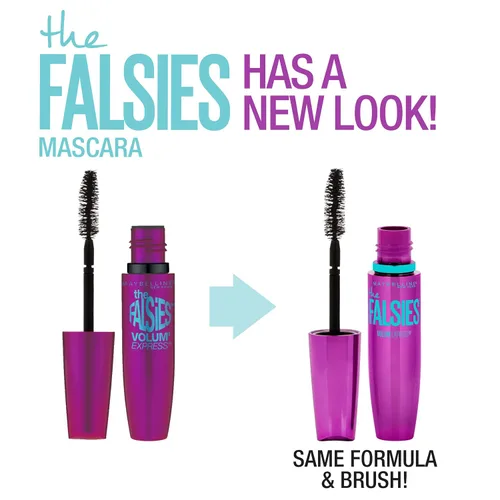 Vista 2 de Maybelline Volum' Express Falsies - Máscara de pestañas voluminizadora, lavable, color negro más negro, 1 unidad