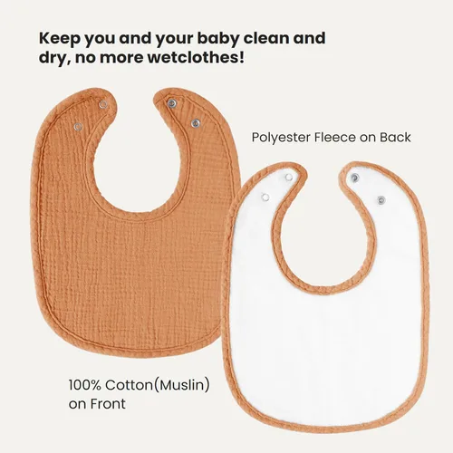 Vista 9 de AMAWMW Baberos de muselina unisex para niños y niñas, paquete de 6 baberos de bandana para bebé, baberos ajustables para recién nacidos para babear