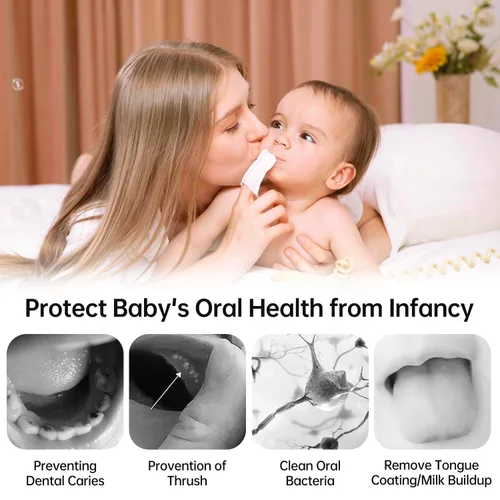 Vista 5 de Tongueclear Toallitas Secas para Niños Pequeños y Bebés, Toallitas Premium para Dientes y Encías de 0-36 Meses, Limpiador de Lengua Mejorado