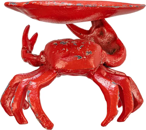 Vista 6 de Creative Co-Op - Plato decorativo en forma de cangrejo de hierro fundido envejecido, color rojo