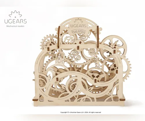 Vista 3 de UGEARS - Theater, 3D Wood Mounting Kit Without Glue (Theatre)