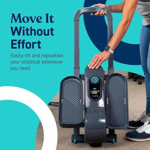 Vista 6 de Cubii GO - Ejercitador de Pedales Elípticos para Debajo del Escritorio, con Pantalla LCD de Rastreador de Fitness, Resistencia Ajustable, Fitness