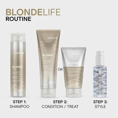 Vista 6 de Joico Blonde Life Brilliant Glow Brightening Oil For Blonde Hair Tame Frizz Boost Shine & Brilliance Add Softness & Smoothness With Monoi