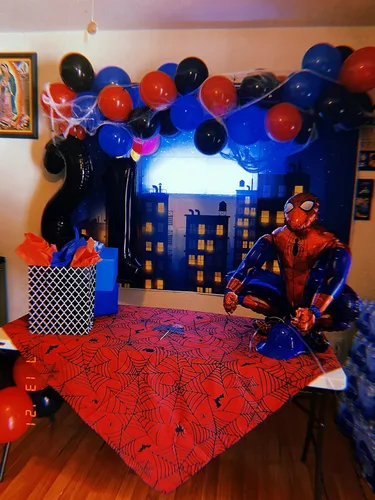 Vista 4 de Fondo de fotografía de Ciudad de superhéroes, hermoso tema de la ciudad de la luna, fondo de fondo para fiesta de cumpleaños de niños, carteles