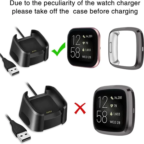 Vista 5 de Wepro Funda protectora de pantalla compatible con reloj inteligente Fitbit Versa 2, paquete de 3 fundas de TPU suave chapado en poliuretano