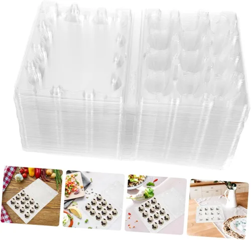 Vista 5 de Zerodeko 100 cajas de huevos de codorniz Caja de huevos de codorniz seco Cartones de huevos Soporte de huevo de codorniz