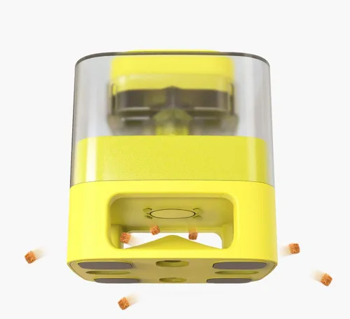 Vista 8 de Comedero automático para perros, dispensador de comida para perros, botón interactivo, rompecabezas para perros, juguetes dispensadores