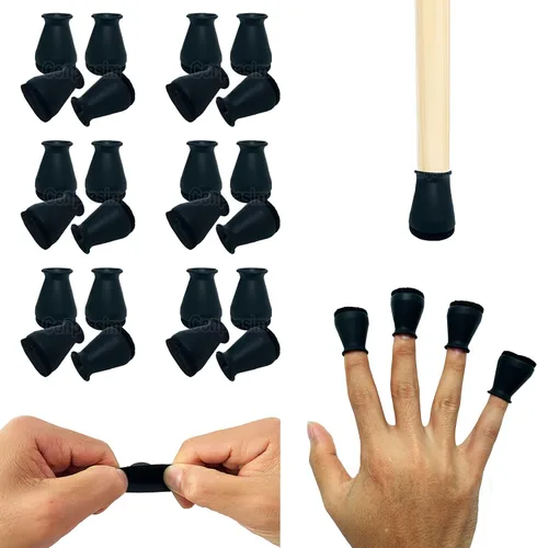Vista 7 de Protectores de suelo de silicona extra pequeños para patas de silla con fieltro, se ajustan de 19/32 a 15/16 pulgadas, tapas de silicona para patas