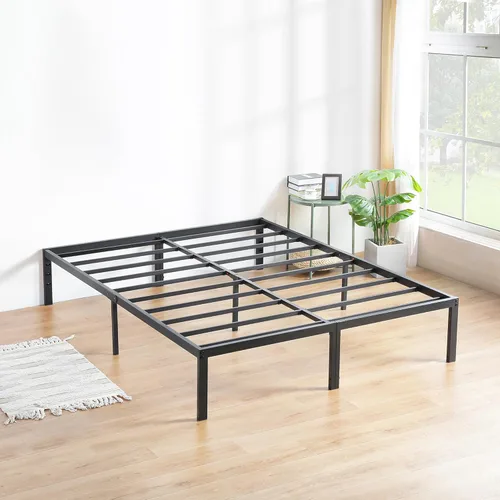 Vista 2 de PrimaSleep Base de cama antideslizante de listones de acero resistente de 18 pulgadas, base de cama de plataforma de fácil montaje, base de colchón
