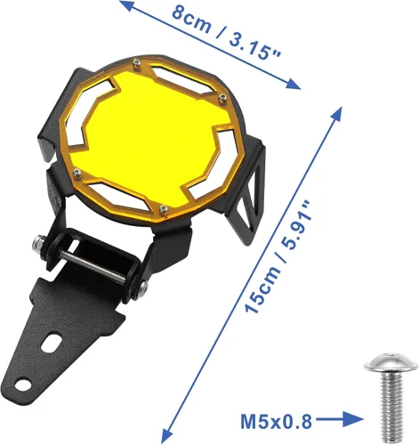 Vista 3 de Motoforti Par de la motocicleta LED antiniebla Protector Guardias OEM Foglight lámpara cubierta para BMW R1200 F800R1250 F850/GS amarillo