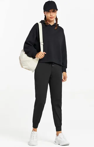 Vista 5 de Libin - Pantalones deportivos con bolsillos para mujer pantalones estrechos atléticos informales y livianos para entrenar y descansar