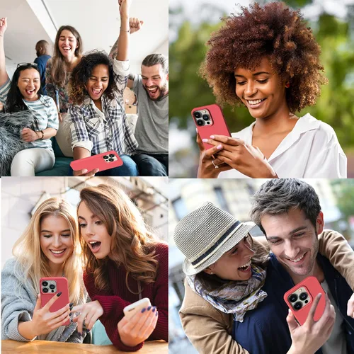 Vista 5 de IceSword Funda compatible con iPhone 13 Pro de 6.1 pies, funda delgada de silicona líquida a prueba de golpes, suave antiarañazos, bonita protección