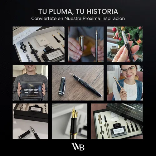 Vista 7 de Wordsworth & Black Luxury Calligraphy Pen Set for Writing, 6 Nibs,All Black Todo negro