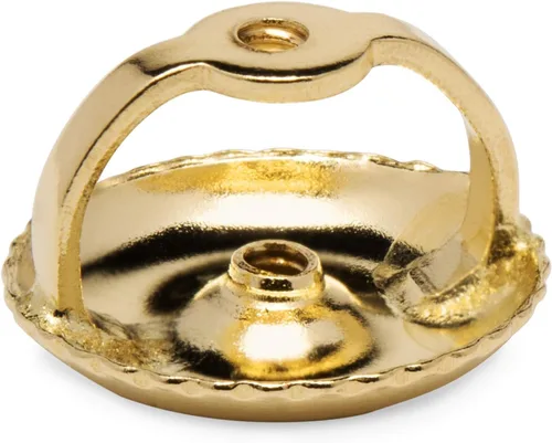 Vista 10 de Everyday Elegance Pendientes sólidos de oro blanco de 14 quilates con dos piezas de repuesto para parte trasera de arete Tornillo roscado