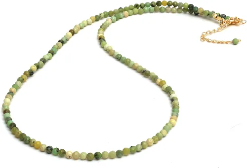 Vista 35 de Gempires - Collar de cuentas de piedras naturales hechas a mano, joyería de cristal hipoalergénica de 20 pulgadas, chapado en oro, joyería de moda
