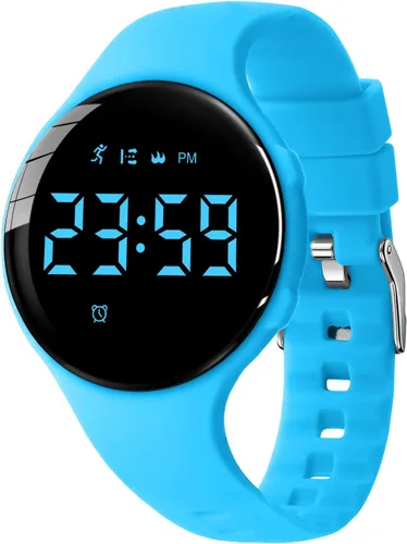 Vista 10 de NN BEN NEVIS Reloj digital para niños y niñas, reloj deportivo con rastreador de fitness, reloj despertador, cronómetro, sin aplicación y resistente