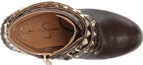 Vista 5 de Jessica Simpson Tacones de bloque con tachuelas de cuero Lannoli para mujer