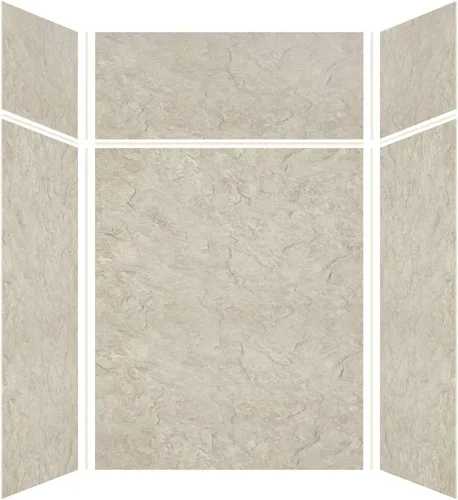Vista 13 de Transolid EWKX363696-41 Expressions - Kit de pared de ducha de 6 paneles con extensión, 36 pulgadas de largo x 36 pulgadas de ancho x 96 pulgadas
