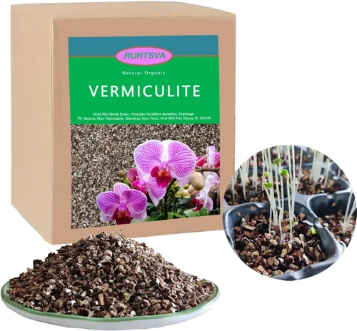 Vista 9 de Vermiculita gruesa natural de 10 cuartos para plantas, mezcla mineral orgánica para macetas, hidroponía, terrarios, orquídeas, hongos o hábitats