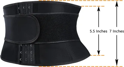 Vista 3 de Atbuty Entrenadores de cintura de torso corto para mujer, corsé debajo del busto, de látex, faja deportiva de reloj de arena