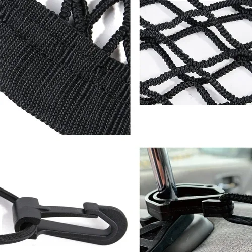 Vista 4 de Barrera universal para perro para automóvil, red de barrera para asiento de automóvil y bolsa de almacenamiento, barrera de malla resistente a