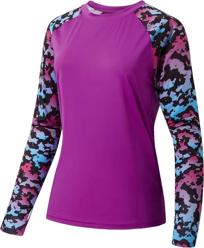 Vista 20 de BASSDASH – Camiseta de manga larga para mujer con protección solar UV UPF 50+ para pesca y senderismo Negro