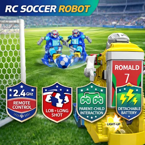 Vista 3 de ANTSIR Robot teledirigido juego de fútbol interior Battlebots para niños