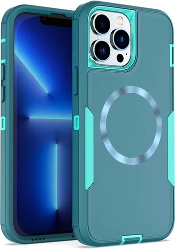 Vista 28 de Diseñada para iPhone 14 Pro, protección magnética contra caídas resistente, compatible con MagSafe, a prueba de polvo, no se decolora, no se pone