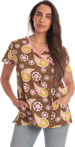 Vista 18 de Just Love - Tops de trabajo festivos para mujer Aqua - Luna y estrellas