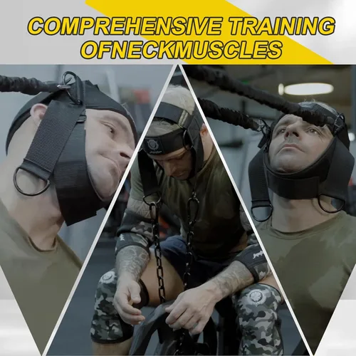 Vista 3 de Neck Harness for Increases Neck Core Strength - Neck Exerciser with 30" Heavy Duty Steel Chain for Safely Lifting Weights Up to 280 lbs