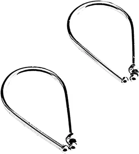 Vista 15 de 13mm de plata de ley 20 GA Aretes de aro invertidos colgantes de lágrima hipoalergénicos ligeros con hilo para mujer