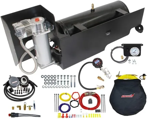 Vista 13 de Kleinn Air Horns SDKIT-230 Bocina de tren atornillada/Sistema de aire a bordo para camiones diésel Ford F-250/F-350 Super Duty