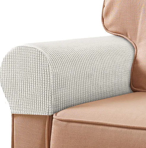 Vista 28 de Fundas de poliéster de alta elasticidad para reposabrazos de sofá, fundas impermeables para muebles, tela de elastano antimanchas, juego de 2