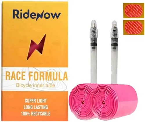 Vista 11 de RideNow 1/2/4 Pack Ultralight Bike Inner Tube 700 x 18-32 / MTB27.5/29 inch x 1.9-2.5 TPU Inner Tubes with 45/65/85mm Length French Valve Super Bike