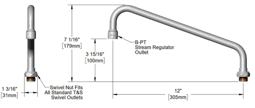 Vista 2 de T&S Brass Boquilla oscilante 062X