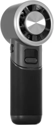 Vista 8 de Ventilador turbo portátil de mano, mini ventilador personal recargable por USB, pantalla LED, 5 velocidades, tiempo de enfriamiento de 10 horas