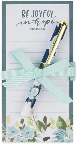 Vista 8 de Christian Art Gifts Juego Compacto de Bloc de Notas Magnético para Nevera y Bolígrafo para Mujer: Confía en el Señor Escritura Inspiradora, Floral