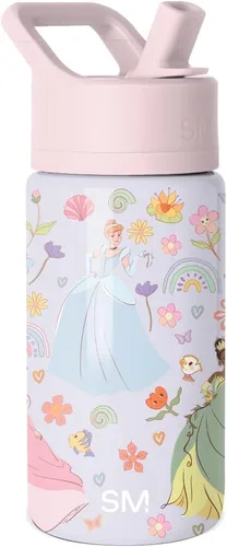 Vista 79 de Simple Modern Kids Summit - Botella de agua con tapa con pajilla, vaso de acero inoxidable de 14 onzas con aislamiento para niñas, para la escuela