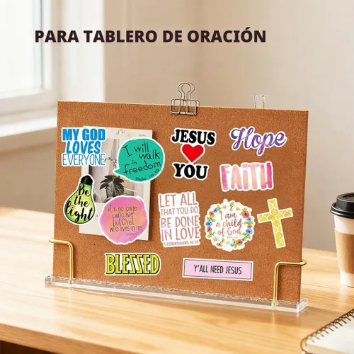 Vista 8 de 220 calcomanías inspiradoras con versículo bíblico cristiano de Jesús Vinly - Calcomanías impermeables de fe religiosa para botella de agua